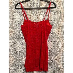 Red Lace Floral Bustier Camisole Top Lingerie